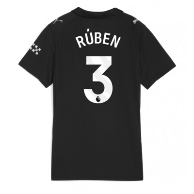 Fotballdrakt Dame Manchester City Ruben Dias #3 Bortedrakt 2025-26 Kortermet Fotballdrakt Dame Manchester City Ruben Dias #3 Bortedrakt 2025-26 Kortermet